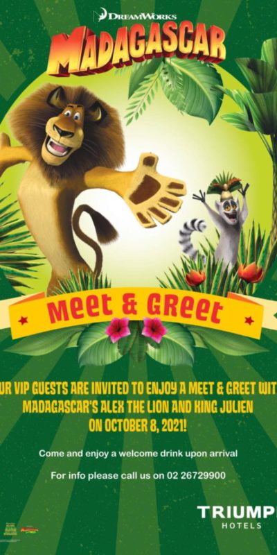 Madagascar characters for the first time in Egypt Meet & Greet Event